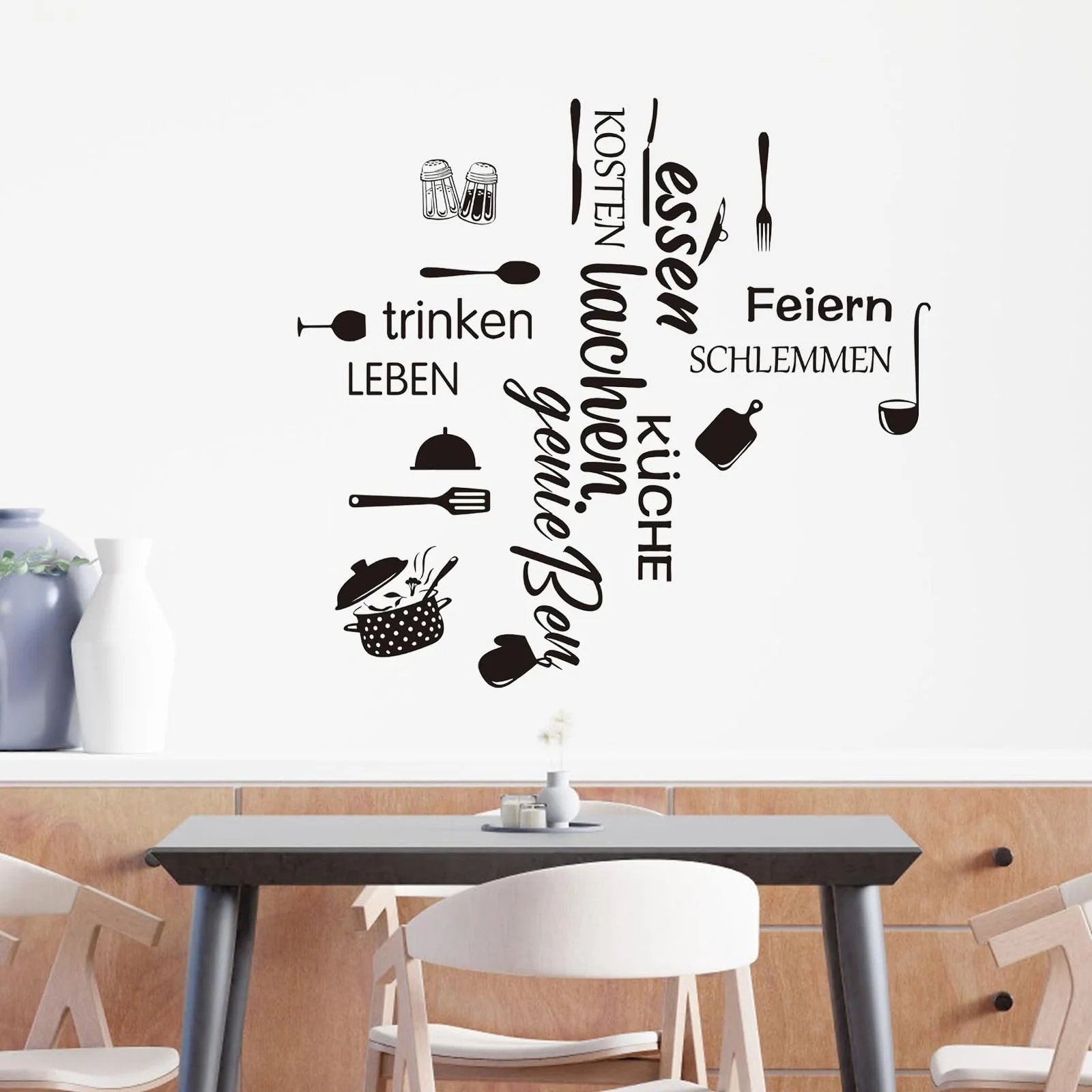 Наклейка на стіну Кухонні цитати чорна, фото №6