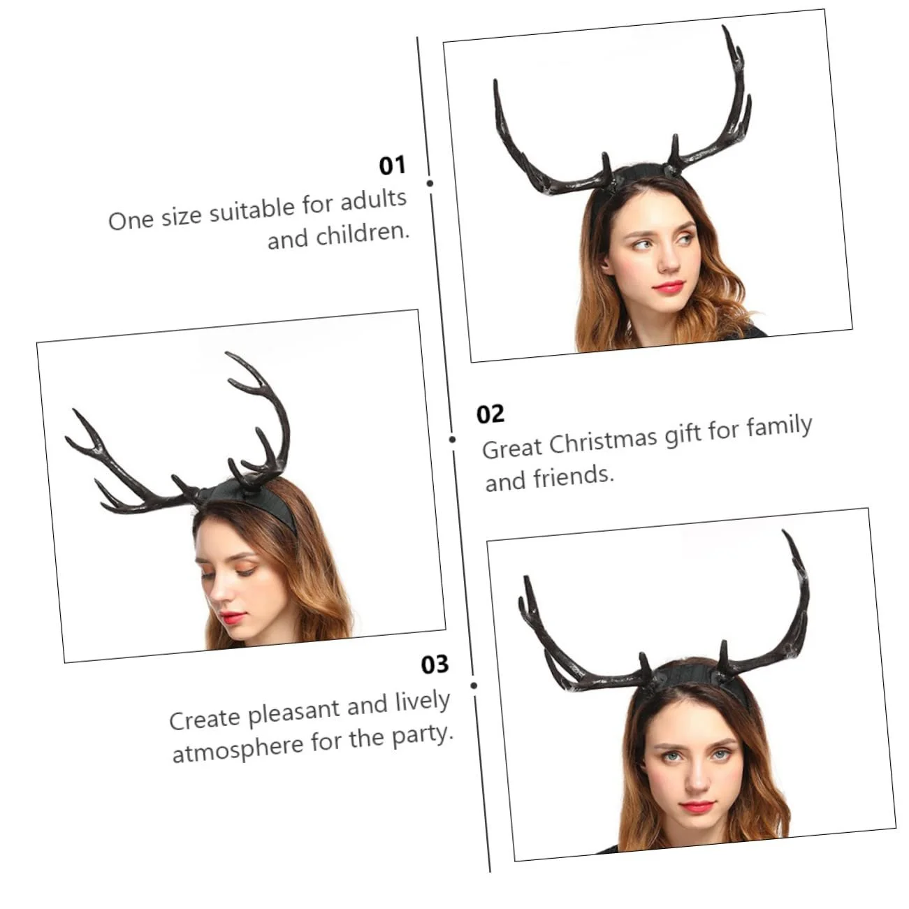 Обруч для волосся Різдвяні оленячі роги VALICLUD, фото №3