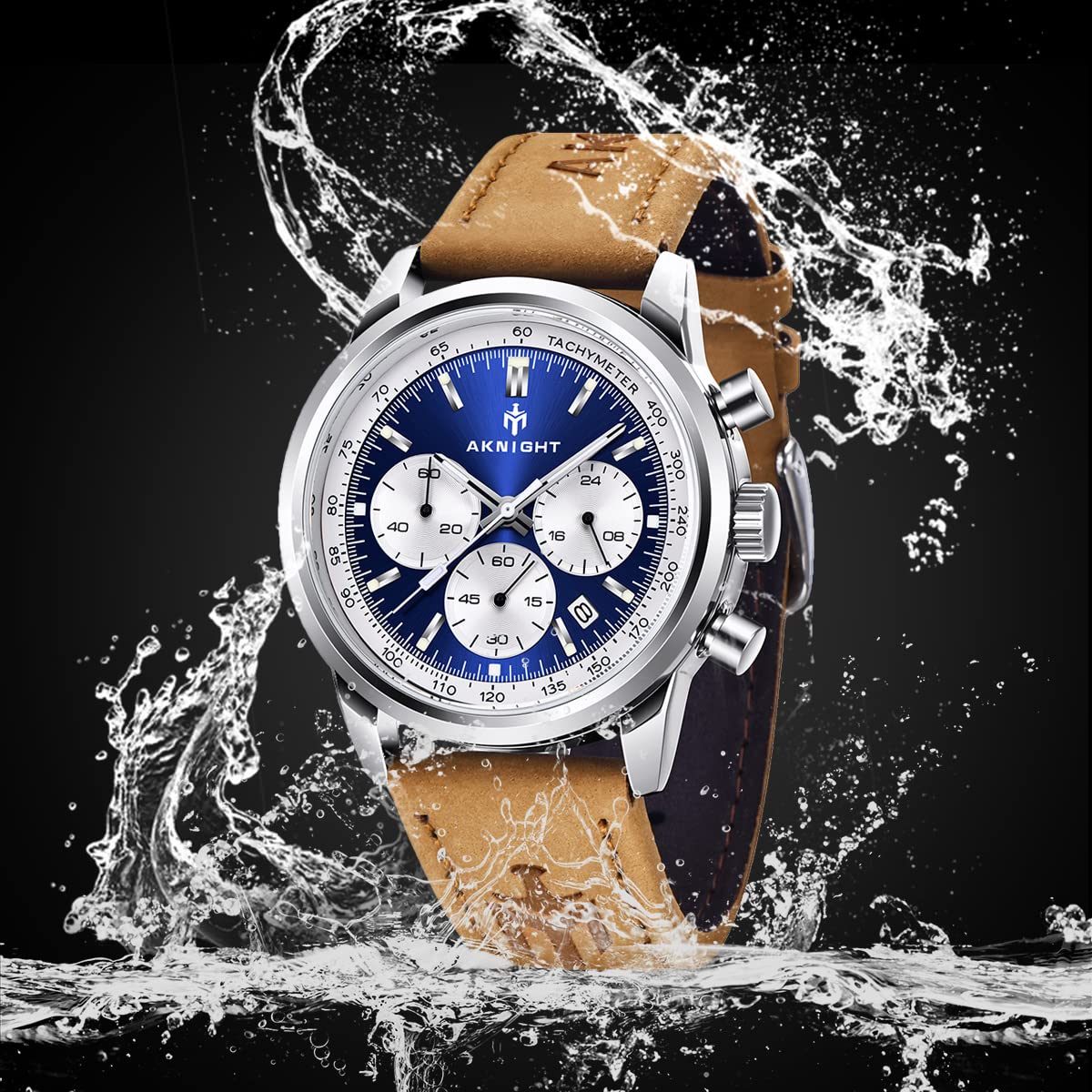 Годинник AKNIGHT Chronograph Нержавіюча Сталь Водонепроникний Аналоговий Кварцовий Чоловічий, фото №4 Годинник AKNIGHT Chronograph Нержавіюча Сталь Водонепроникний Аналоговий Кварцовий Чоловічий, фото №4