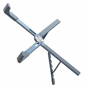 Регулируемая подставка для ноутбука 10-17,3 дюймов, алюминиевая подставка с 5 углами наклона, регулируемая подставка для планшета - Фото 1