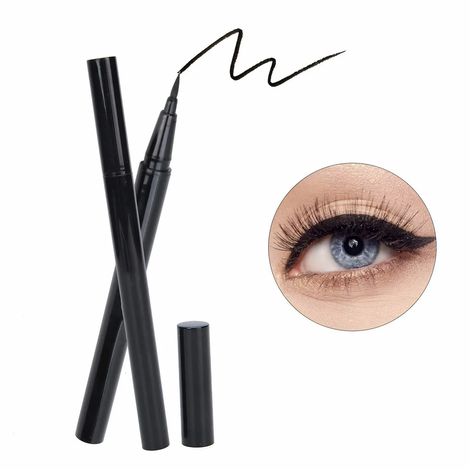 Жидкая Подводка для глаз Водостойкая Стойкая к размазыванию Быстросохнущая, фото №5