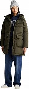 Пуховик Tommy Jeans Жіночий Міді Пуховик з Капюшоном - Фото 1
