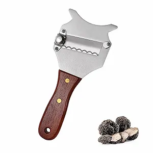 Слайсер Gourmebel для трюфелів з нержавіючої сталі з дерев'яною ручкою - Фото 1