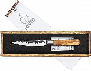 Ніж Forged Olive Універсальний 12см Ручної роботи в дерев'яній коробці - Фото 1