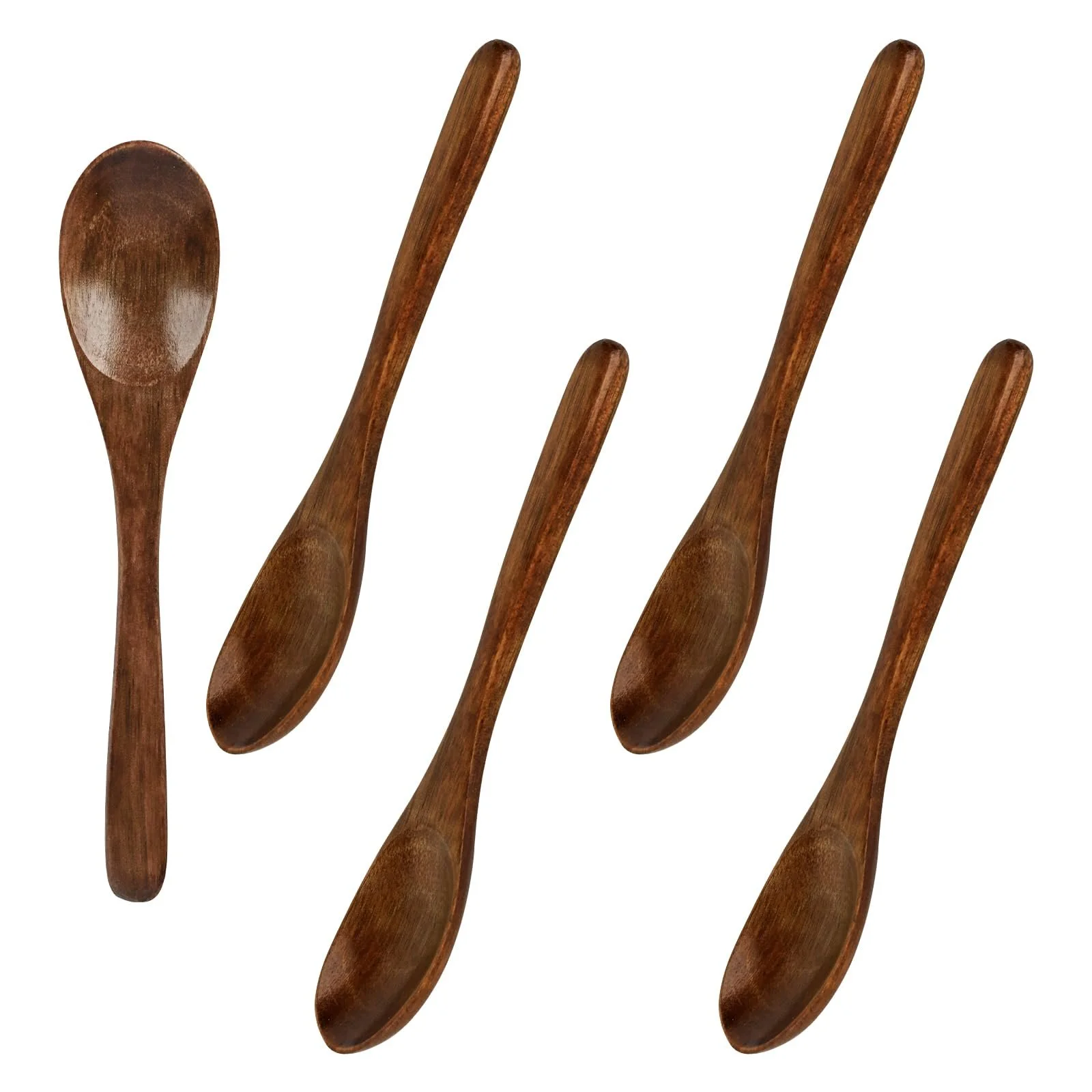 Набір дерев'яних ложок (5 шт.), маленькі, фото №1