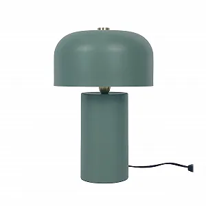 Настільна лампа Relaxdays Mushroom металева E14 40 x 25 см зелена - Фото 1