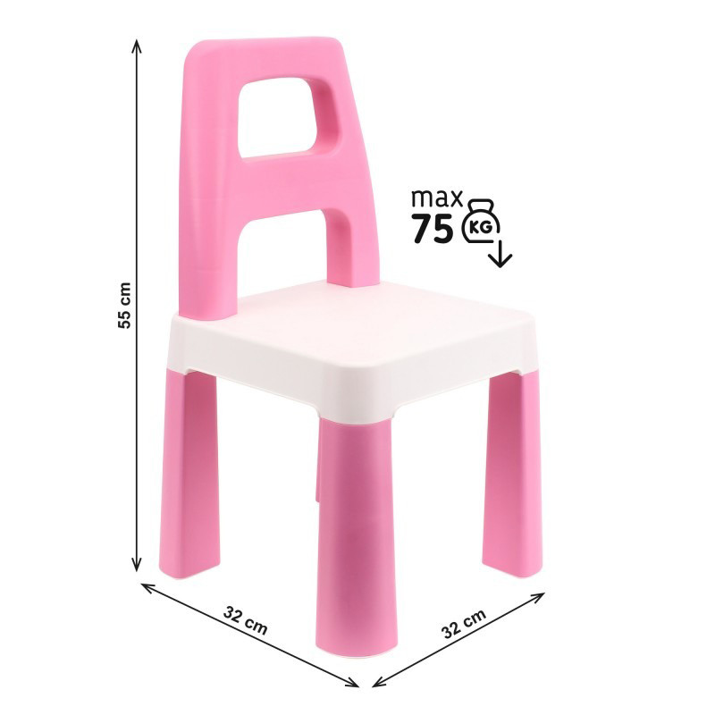 Детский стул Kids Chair 0167TXK стульчик со спинкой до 75 кг Розовый, фото №4