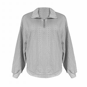 Вільна кофта на блискавці для жінок synthetic.ua - Фото 1