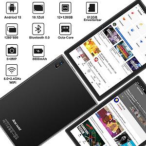 Планшет 10.1" AOCWEI X900 4+8/128Gb 8 ядер Android 13 8000mAh Чорний synthetic.ua - Фото 1