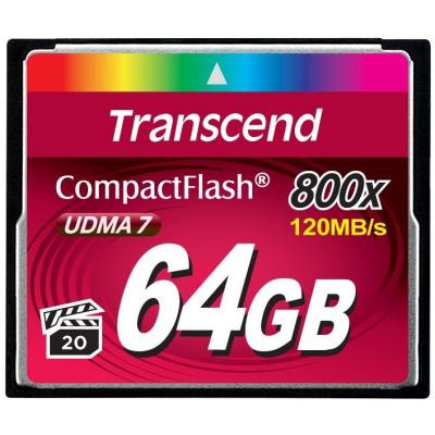 Карта памяти Transcend 64gb 800x TS64GCF800, фото №1