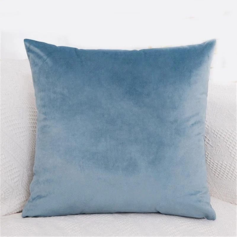 Наволочка бірюзова 45×45 см з м’якої оксамитової тканини, стильна, декоративна, фото №2