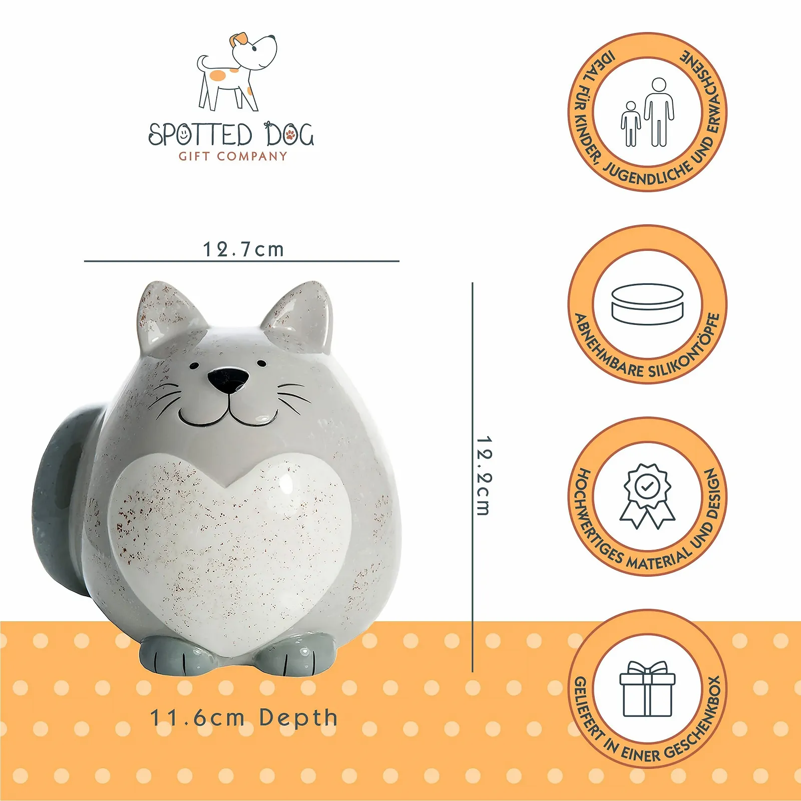 Скарбничка SPOTTED DOG GIFT COMPANY керамічна з котячим мотивом, фото №5