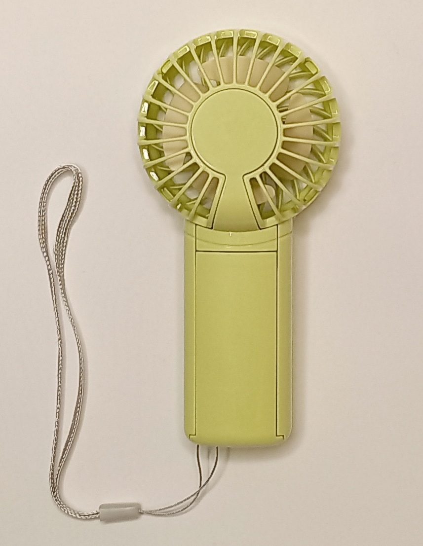 Ручний вентилятор від 2 батарей ААА WF17G салатовий, фото №3 Ручний вентилятор від 2 батарей ААА WF17G салатовий, фото №3