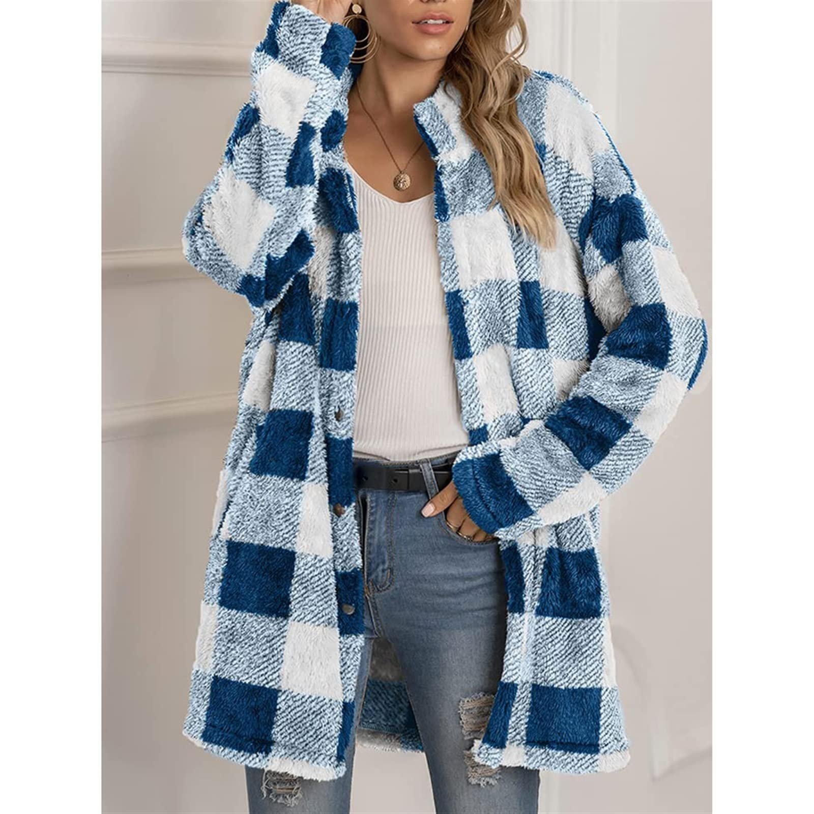 Куртка в клетку Sawmew Женская зимняя на подкладке, фото №3 Куртка в клетку Sawmew Женская зимняя на подкладке, фото №3