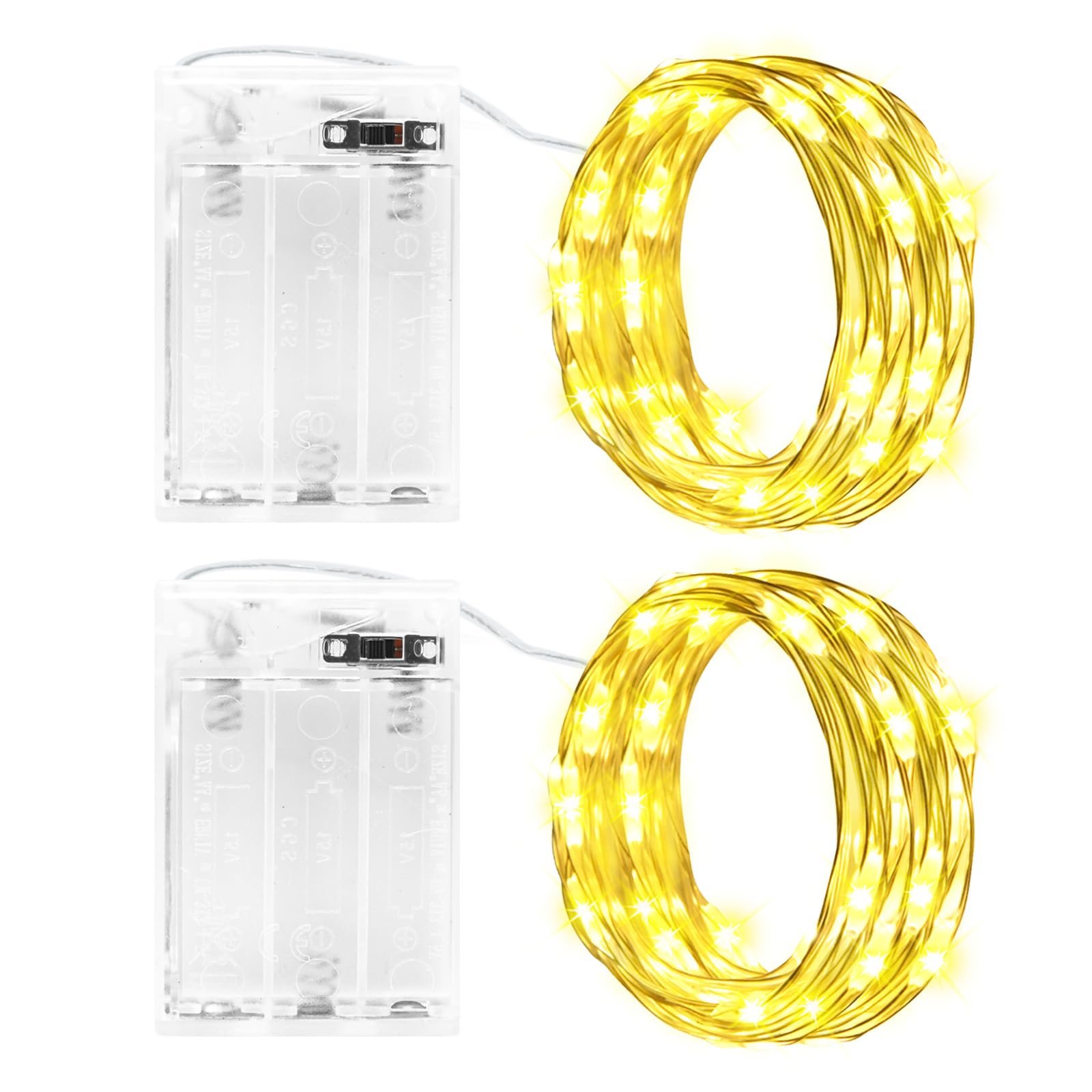 Гирлянда Gcstnn, 3 м, 30 LED, медная проволока, IP65, теплый белый, 2 шт., фото №1