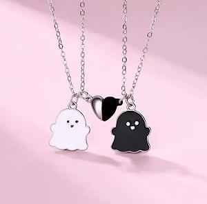 Парний кулон привиди на шию для закоханих на магніті synthetic.ua - Фото 1