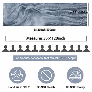 Ранер 12 Pieces Cheesecloth Boho Gauze 35 x 300 см Блакитний ціна на synthetic.ua - Фото 1 Ранер 12 Pieces Cheesecloth Boho Gauze 35 x 300 см Блакитний synthetic.ua - Фото 1