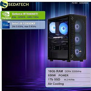 Комп'ютер Sedatech Pro Gaming Intel i9-13900KF RTX4060Ti 16 ГБ RAM 1TB SSD M.2 Без OS synthetic.ua - Фото 1