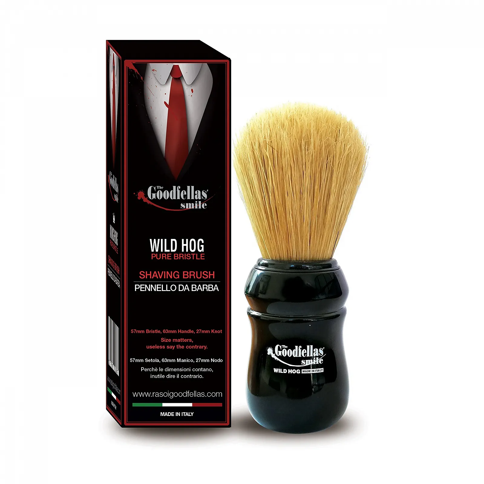 Помазок для бритья The Goodfellas' smile Wild Hog by Omega Brushes Натуральная щетина 57 мм, фото №1 Помазок для бритья The Goodfellas' smile Wild Hog by Omega Brushes Натуральная щетина 57 мм, фото №1