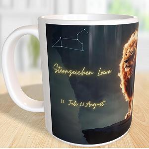 Кружка Loewe Zodiac Лев, 330 мл, кружка знака зодиака Лев, подарок для мужчин и женщин на день рождения, астрологическая кружка с созвездием с изречением, знак зодиака, гороскоп synthetic.ua - Фото 1