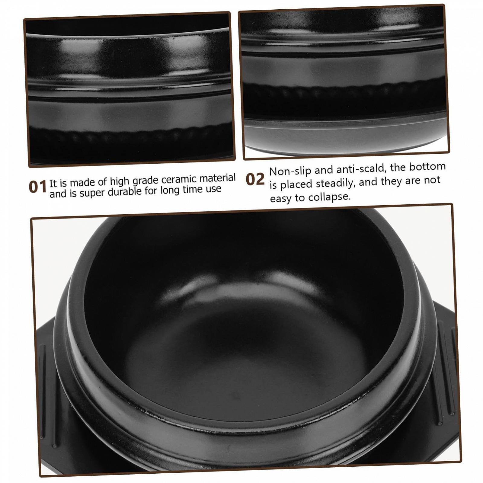 Керамический горшок NOLITOY с подносом и ложкой для супа и тушения универсальный, фото №8