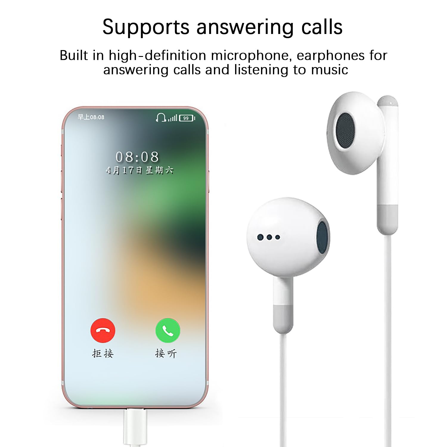 Навушники Jinpojun USB C для Samsung Galaxy S Series Вкладиші Кабельні Чорний, фото №5