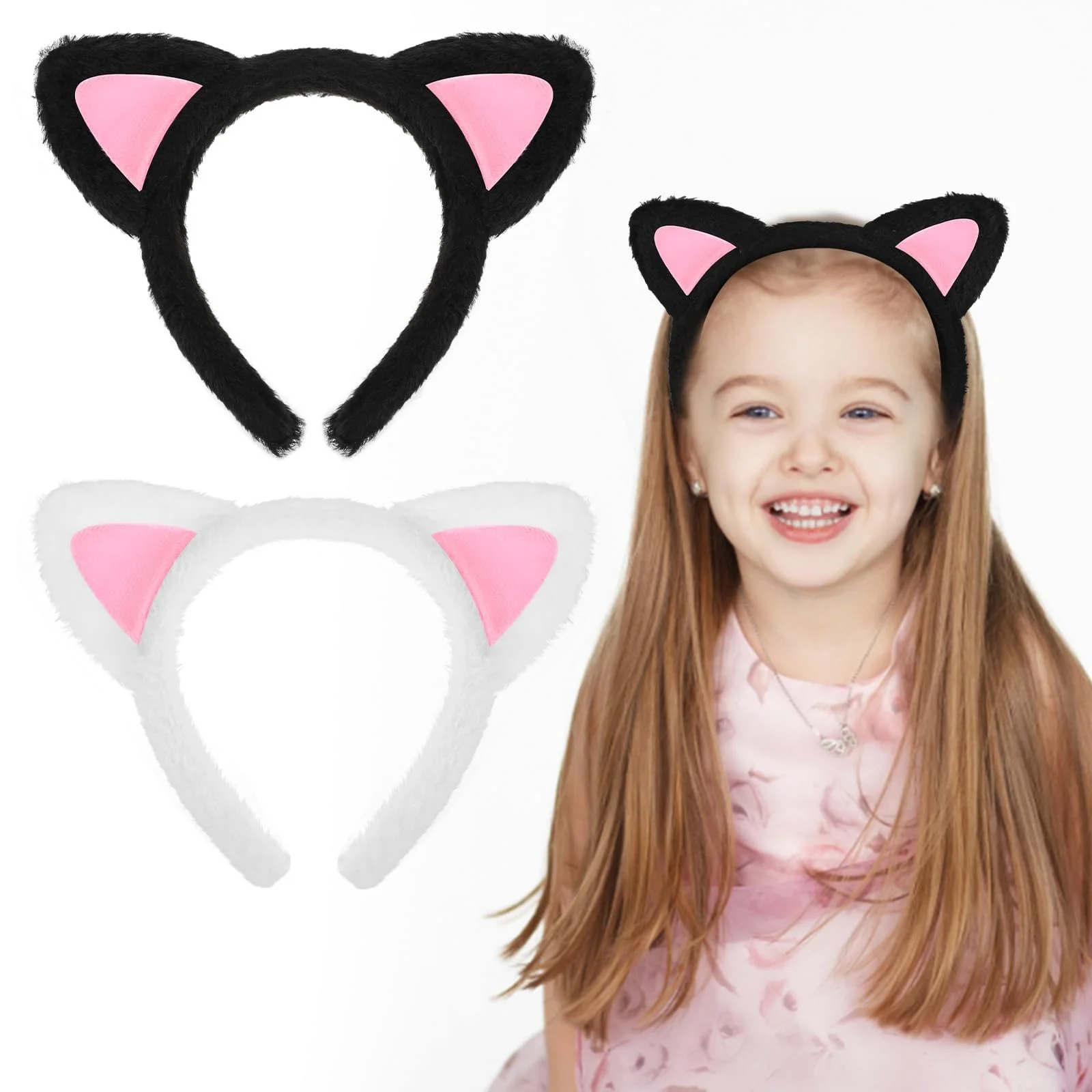 Набір обручів на голову з котячими вушками (2 шт.), фото №8 Набір обручів на голову з котячими вушками (2 шт.), фото №8