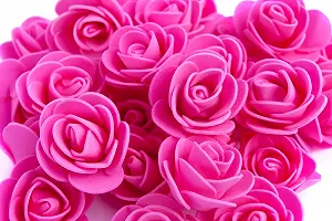 Розы из фоамирана Лентомания 35мм фуксия 10шт ROSEFOM35FCS - Фото 1