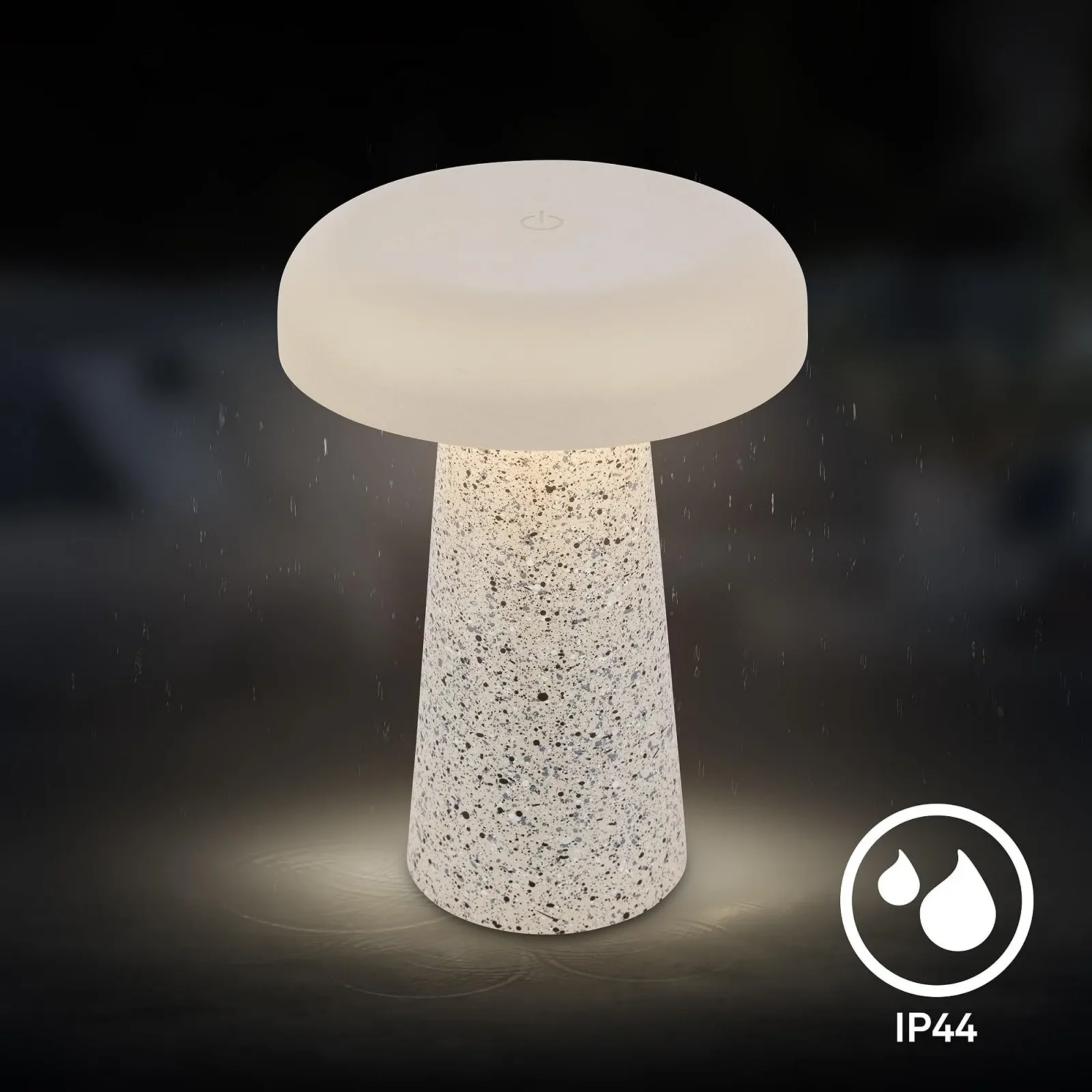 Светодиодная настольная лампа BRILONER беспроводная IP44 сенсорная диммируемая аккумуляторная 12 x 17 см Теплый травертин, фото №7