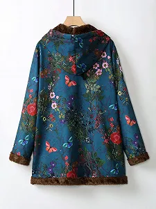 Куртка LITTLA Зимова Тепла На Флісовій Підкладці, Вінтажний Квітковий Принт synthetic.ua - Фото 1