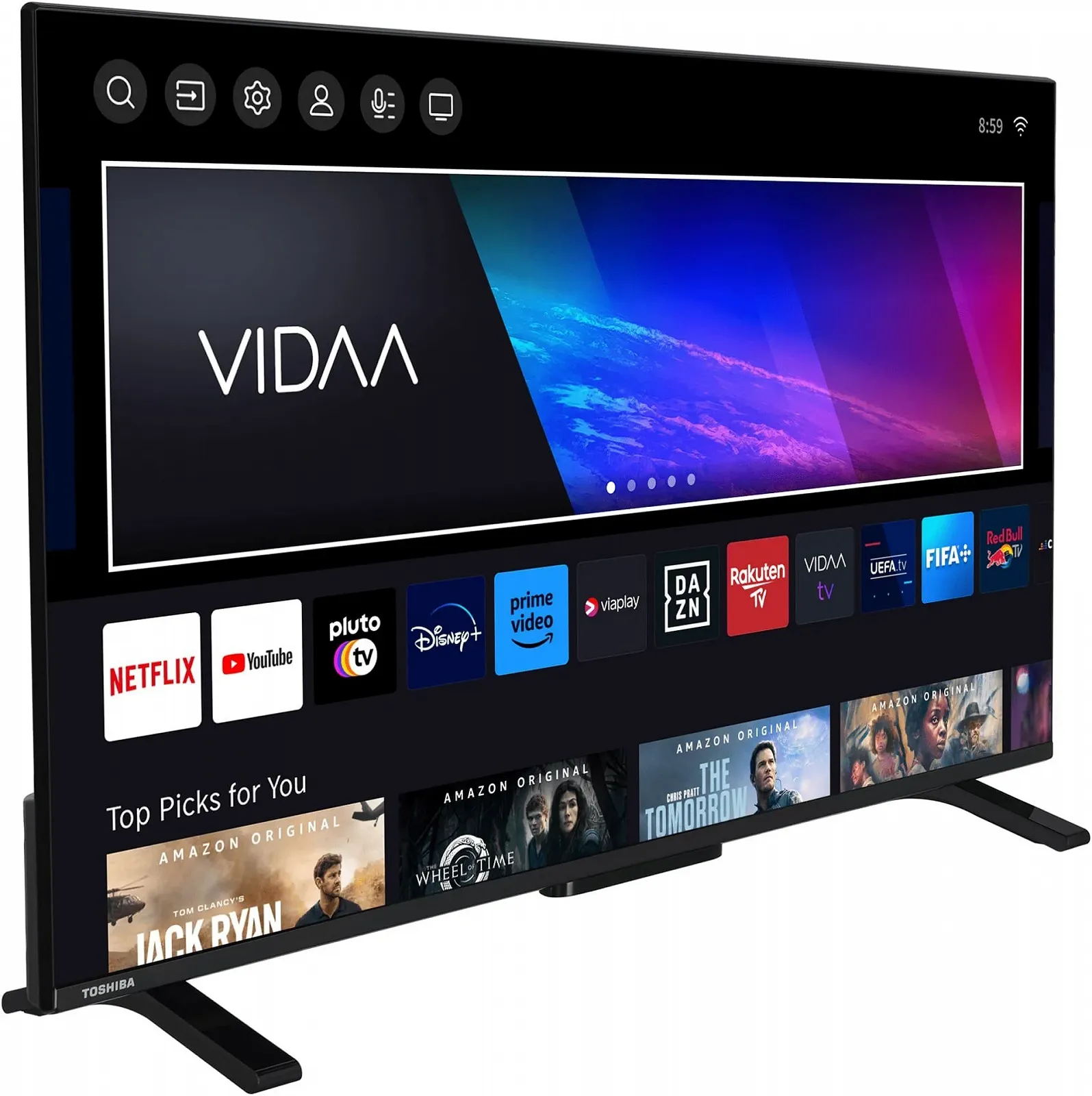Телевізор 43" Toshiba 43UV2363DG / 4K / 50 Гц / LCD / Vidaa TV / Wi-Fi / T2, фото №2