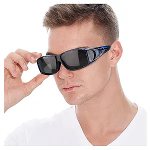 Поляризованные солнцезащитные очки унисекс Lvioe для носящих очки, накладные поляризационные synthetic.ua - Фото 1