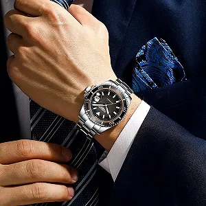 Автоматичний годинник GUANQIN 41 мм, нержавіюча сталь, водонепроникний, механічний synthetic.ua - Фото 1