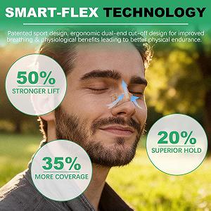 Пластыри для носа 61.3 x 23 мм, Двойной срез для лучшего эффекта, от храпа для облегчения дыхания, 30 шт. synthetic.ua - Фото 1