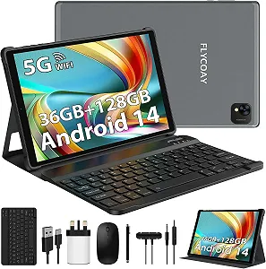 Планшет 10'' Full HD FLYCOAY M820-ЄЕЗ (12+24)/128Gb / 8 ядер / Android 14 / 8000 мАг / Сірий - Фото 1