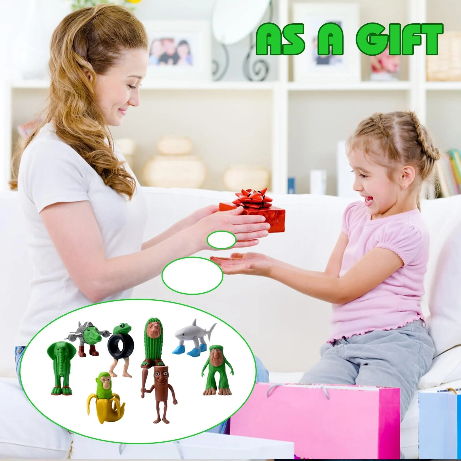 Набір фігурок Italian Brainrot Tung Tung Tung Sahur Tralalero Tralala 8 шт. Shark Monkey, фото №6