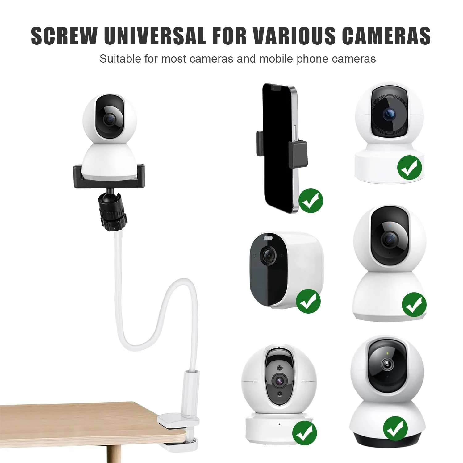 Тримач для відеоняні HB6550 / HB65 / HB6560 / HB66 Pro / HB66 / HB6339 / HB240 White, фото №3