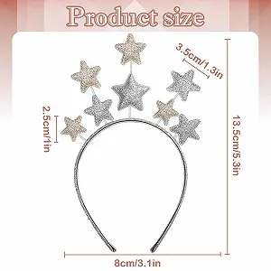 Обруч для волосся Зірка з блискітками synthetic.ua - Фото 1