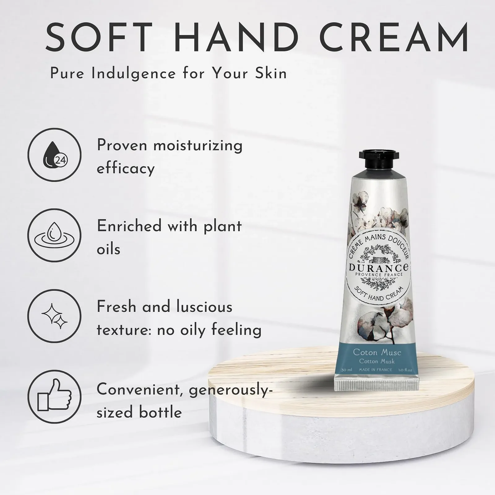 Крем для рук DURANCE Cotton Musk 30 мл, фото №2