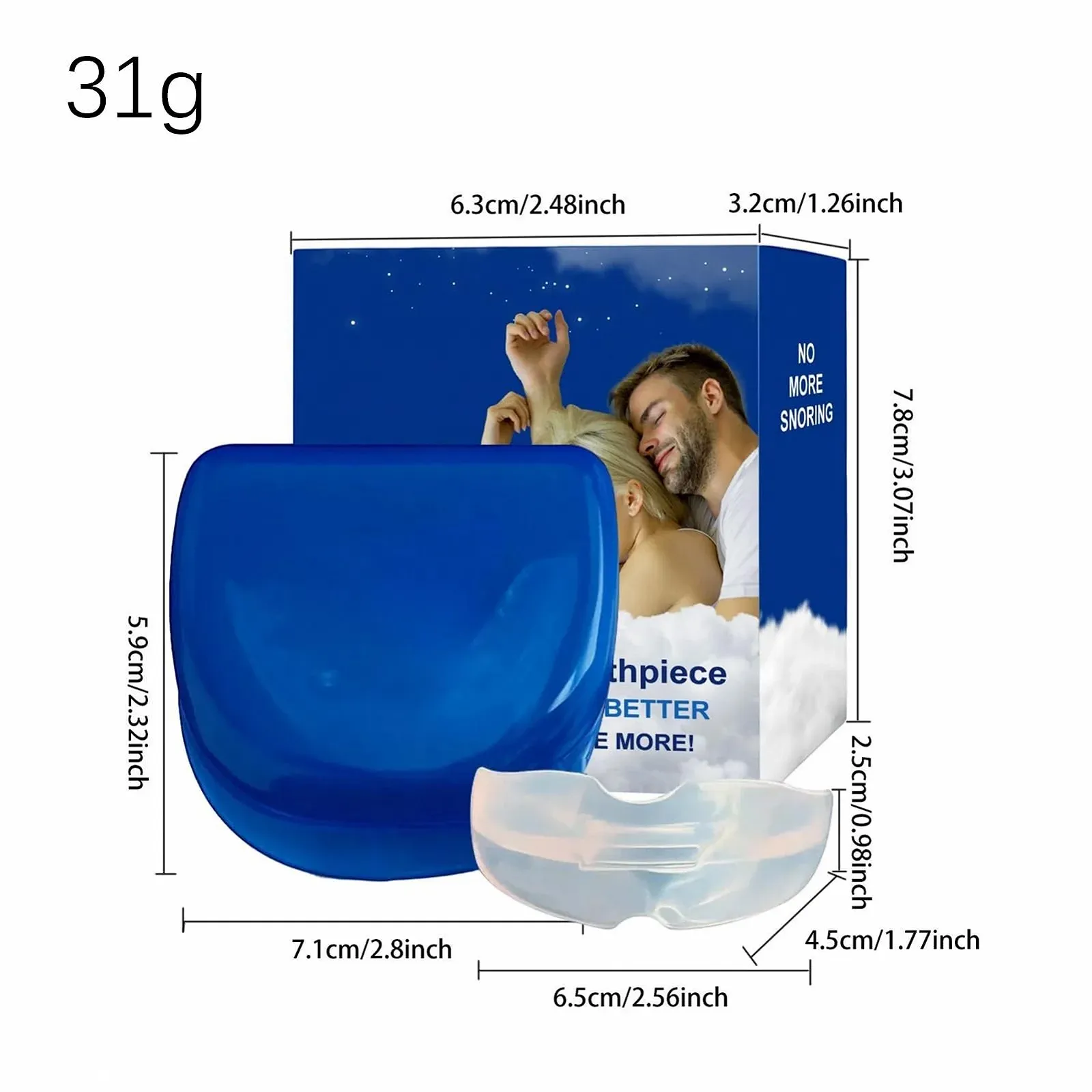 Капа от храпа Защита от храпа, Удобное устройство для сна ночью, Мягкая, Регулируемая конструкция, Простой в использовании для спокойного отдыха, фото №2