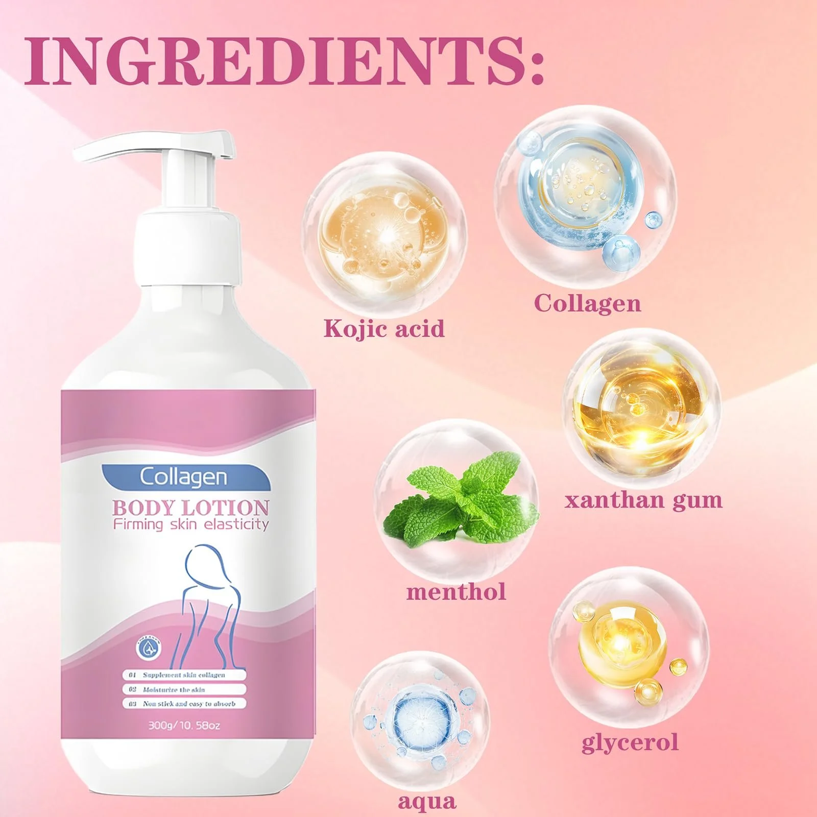 Лосьйон для тіла Collagen K6rperlotion, Інтенсивне відновлення для сухої шкіри, Забезпечує тривале зволоження, фото №5