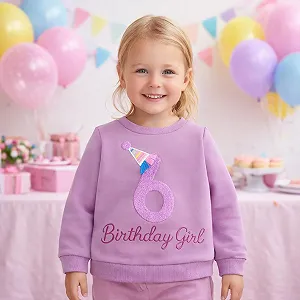 Yoolhamy Детский свитшот для девочек на день рождения, футболка с вышивкой букв, одежда для малышей, подарочный топ на день рождения synthetic.ua - Фото 1