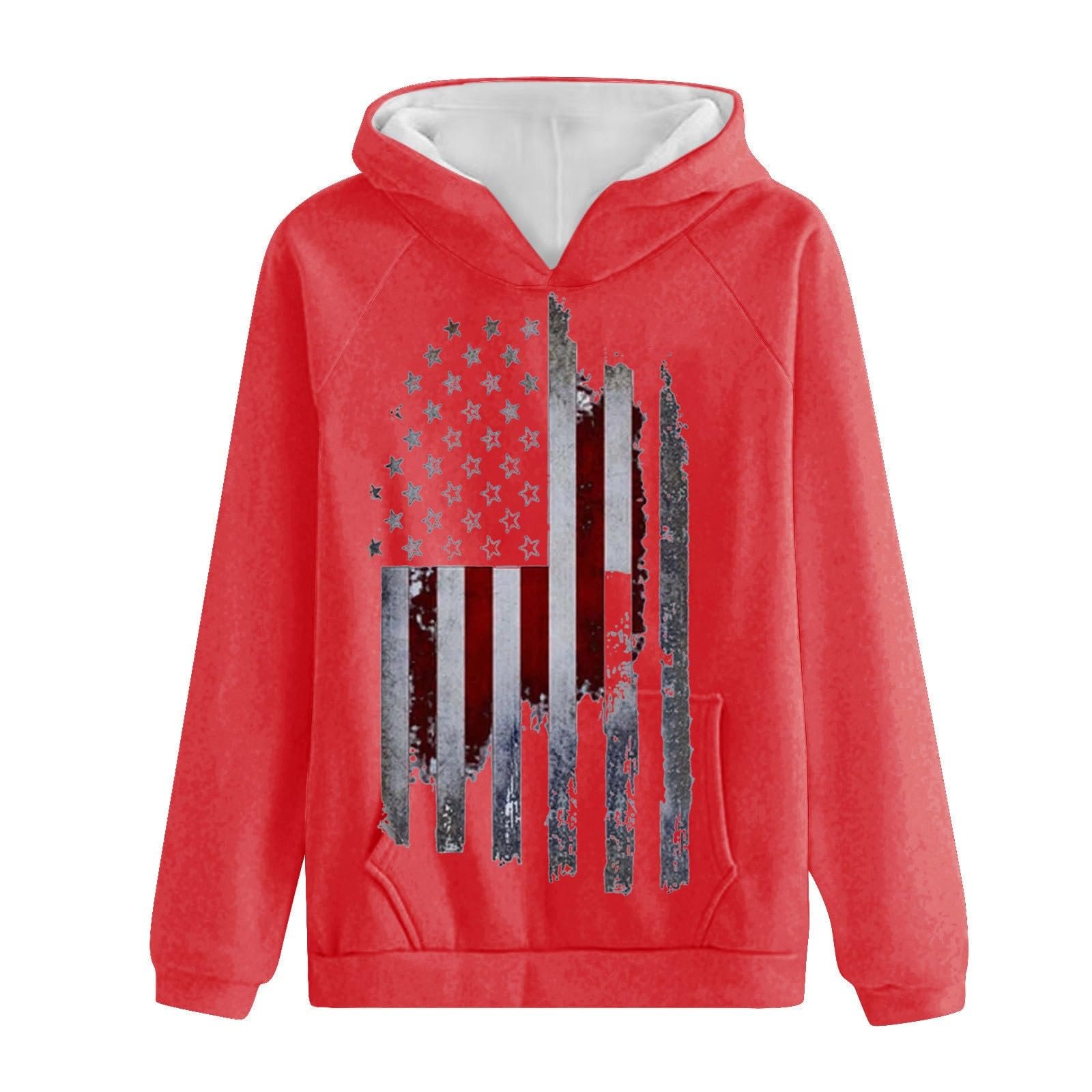 Жіночий Світшот оверсайз з принтом американського прапора, фото №2 Жіночий Світшот оверсайз з принтом американського прапора, фото №2