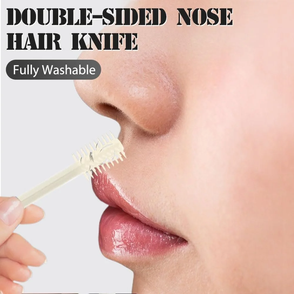 Триммер для носовых волос Double-Sided Nose Hair Knife Manual Rotating 2-in-1 Nose Hair Cleaner Black Упаковка из 3 штук, фото №2