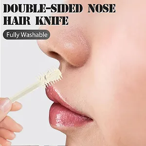 Триммер для носовых волос Double-Sided Nose Hair Knife Manual Rotating 2-in-1 Nose Hair Cleaner Black Упаковка из 3 штук synthetic.ua - Фото 1