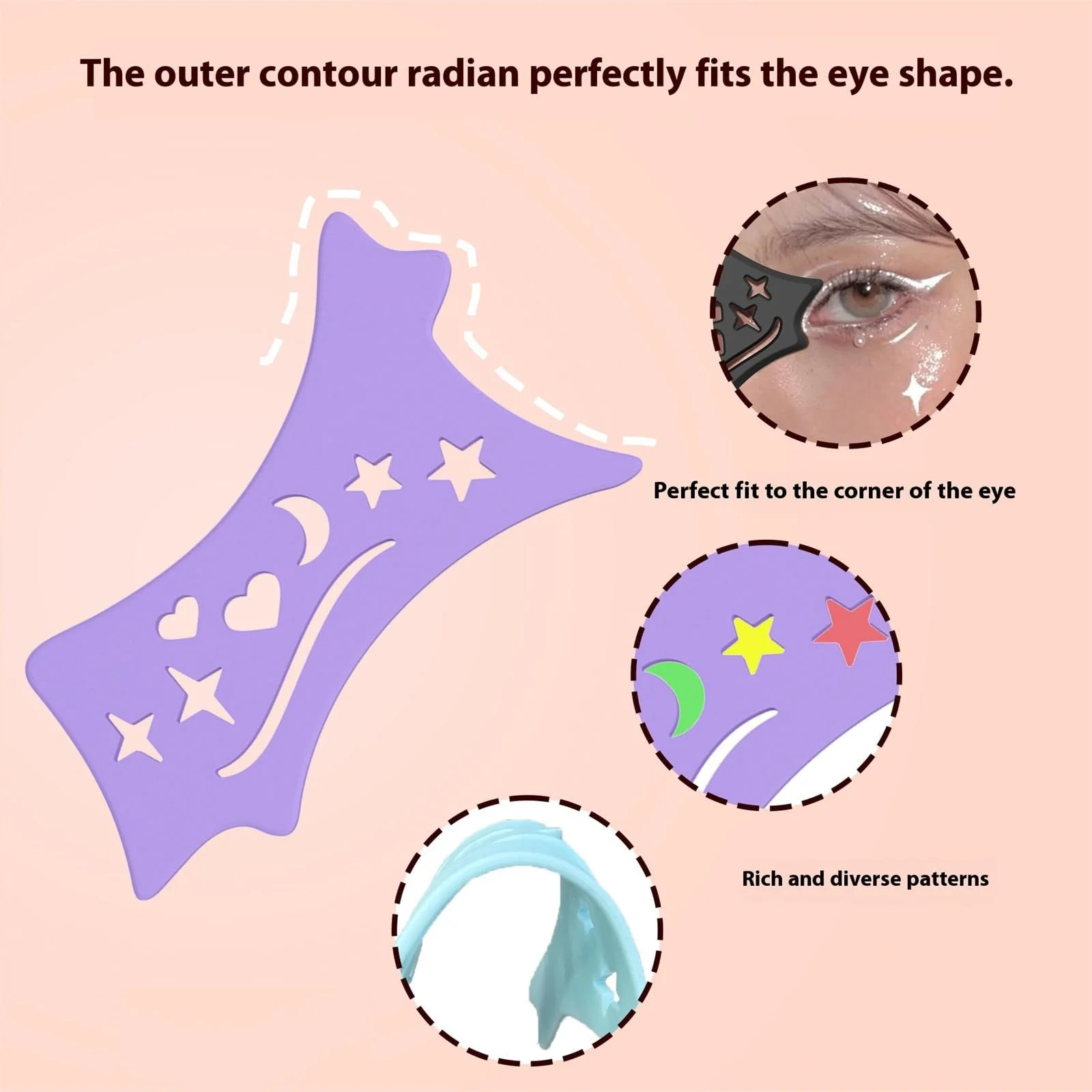 Шаблони Багаторазові Трафарети для підводки Інструмент для макіяжу, фото №5