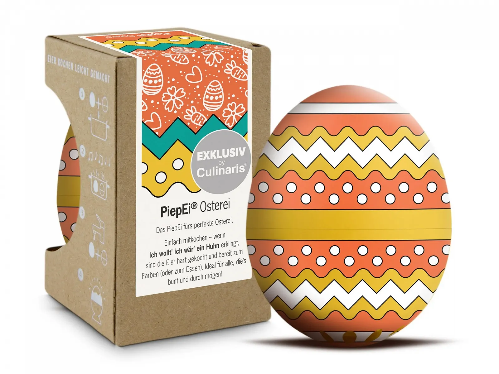 Таймер для варки яиц Brainstream PiepEi Easter Egg музыкальный пасхальный, фото №1