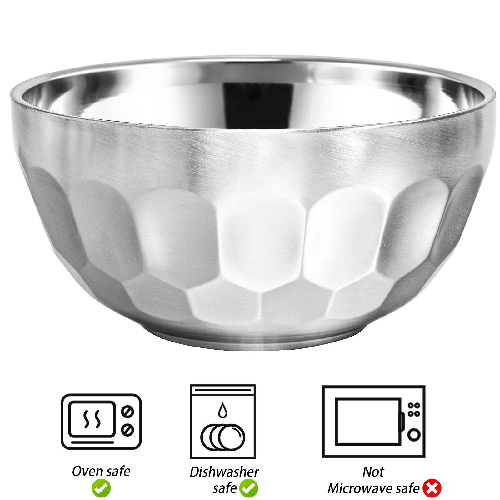 Миска Okllen Набор из 6 мисок из нержавеющей стали 445 мл Двухстенные, фото №5 Миска Okllen Набор из 6 мисок из нержавеющей стали 445 мл Двухстенные, фото №5