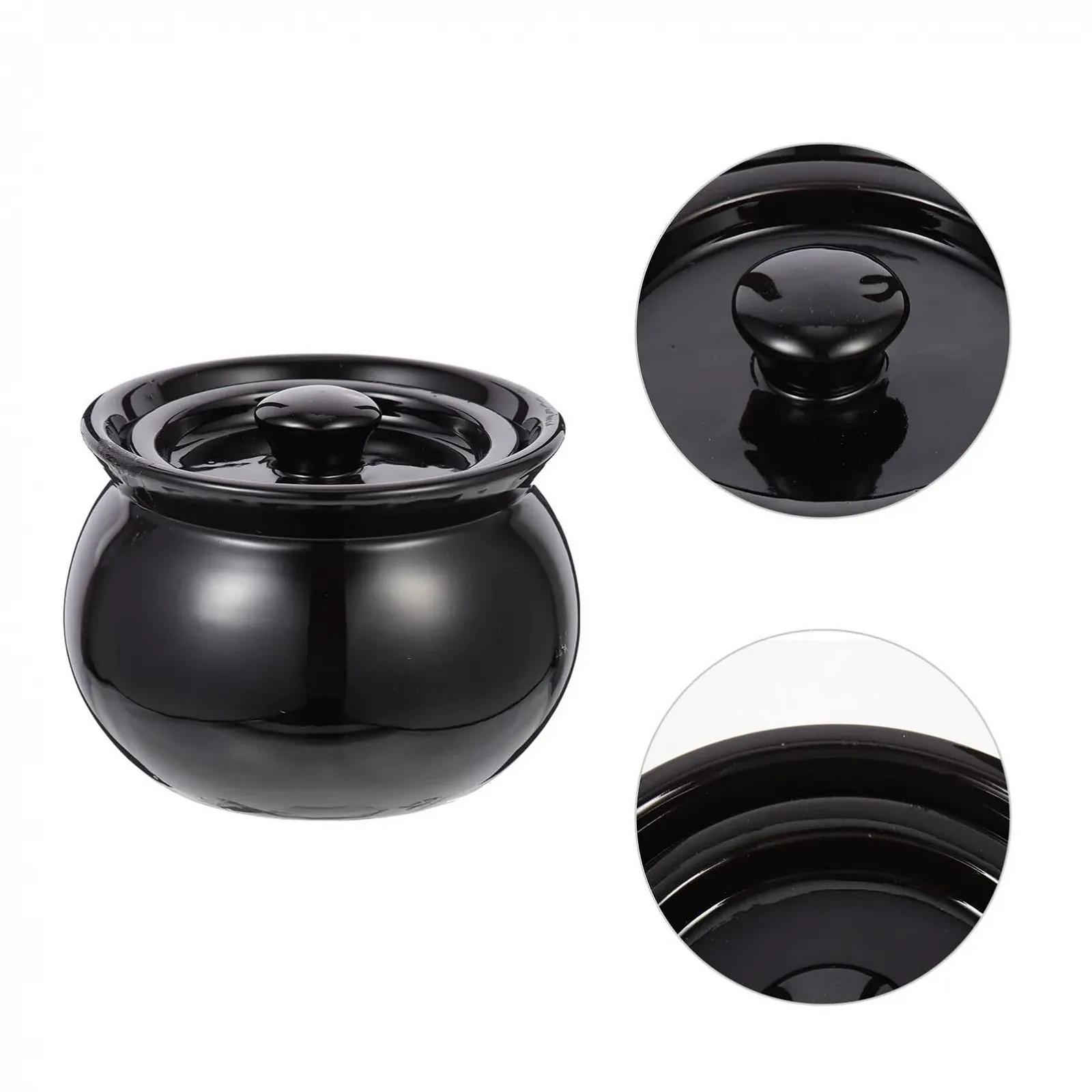 Каструля-кокотниця OUNONA Глиняна керамічна 500 мл з кришкою Індукційна, фото №3 Каструля-кокотниця OUNONA Глиняна керамічна 500 мл з кришкою Індукційна, фото №3