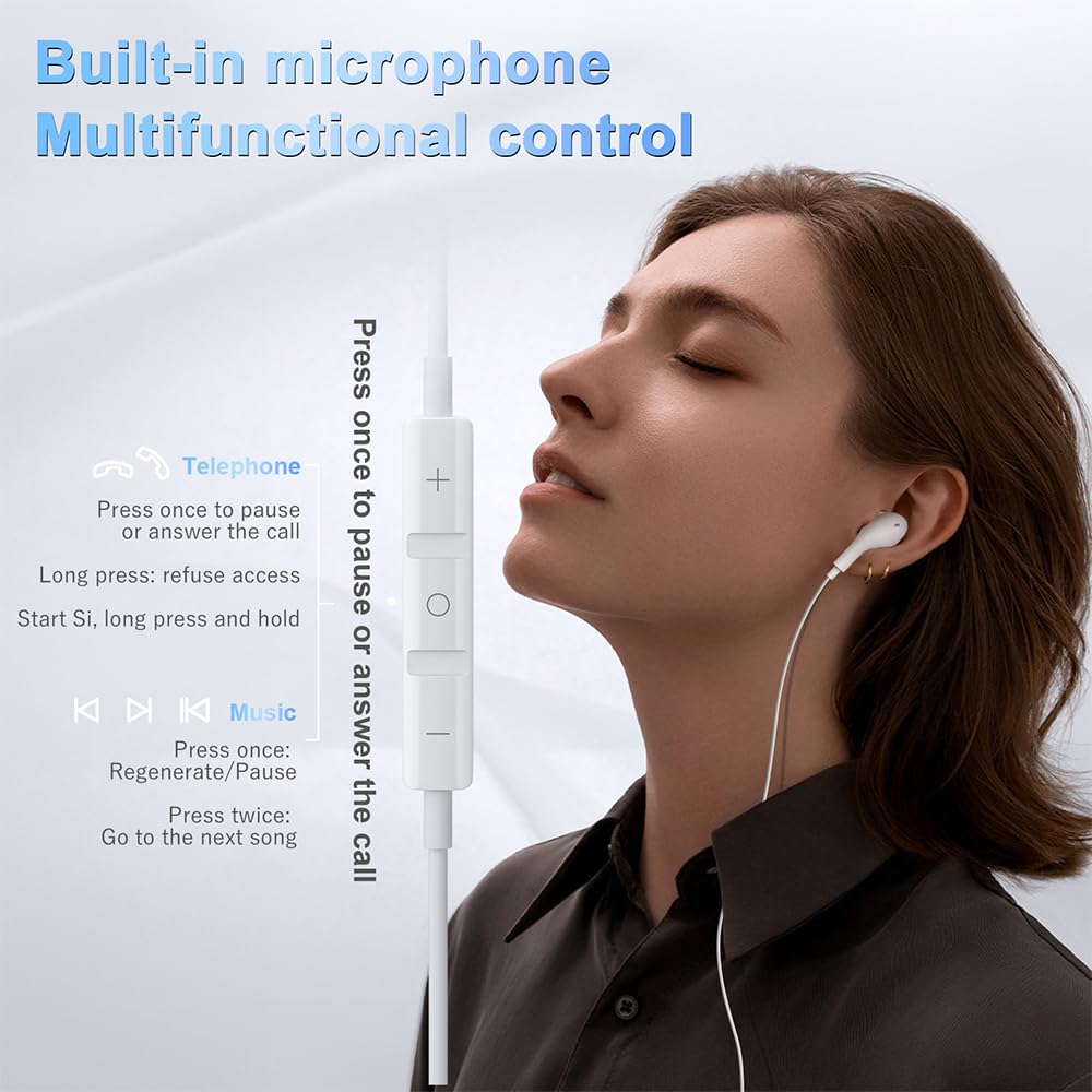 Наушники с микрофоном USB C Проводные Магнитные HiFi Стерео Шумоподавление, фото №3